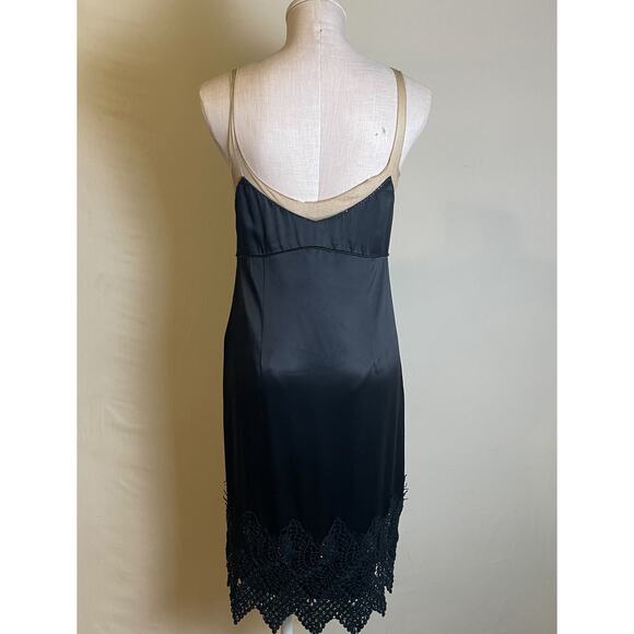 Laundry by Design Black Silk Slip Beaded Dress. Size 6. Great condition. - Picture 2 of 5
